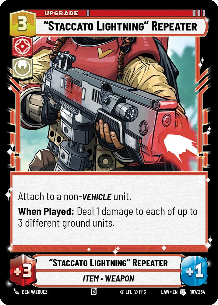 "Staccato Lightning" Repeater (187/264) (187/264) [A Lawless Time] | Cards and Coasters CA