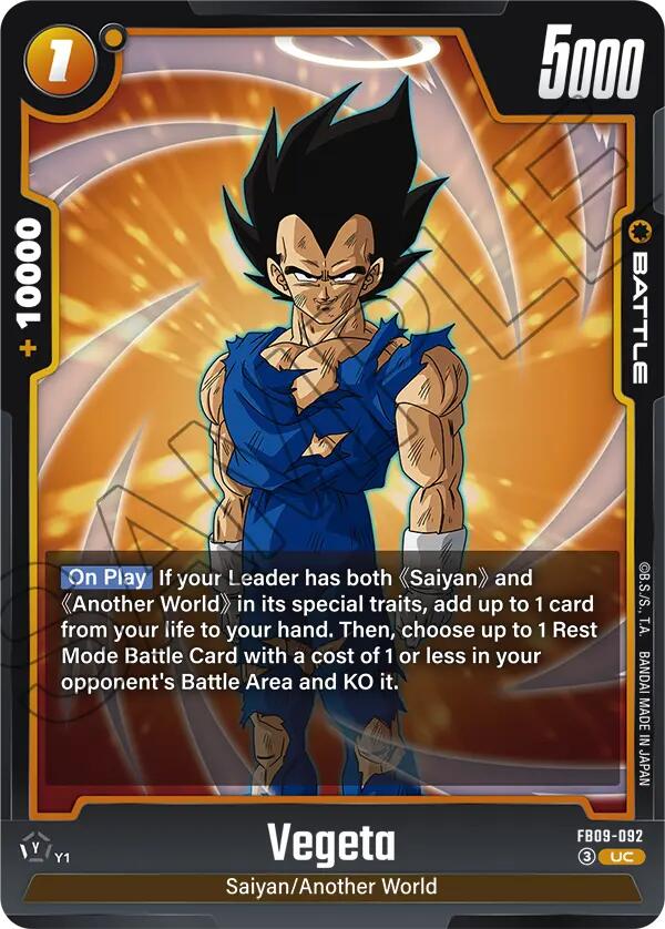 Vegeta (FB09-092) [Dual Evolution] | Cards and Coasters CA