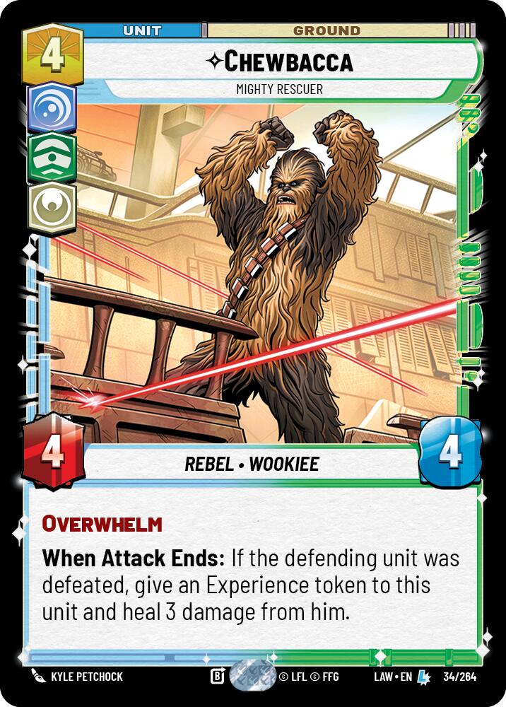 Chewbacca - Mighty Rescuer (34/264) (34/264) [A Lawless Time] | Cards and Coasters CA