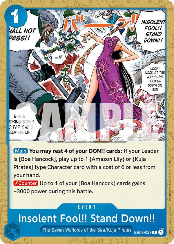 Insolent Fool!! Stand Down!! [Extra Booster: One Piece Heroines Edition] | Cards and Coasters CA