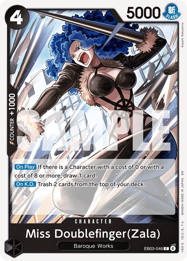 Miss Doublefinger(Zala) [Extra Booster: One Piece Heroines Edition] | Cards and Coasters CA