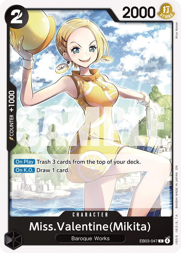 Miss.Valentine(Mikita) [Extra Booster: One Piece Heroines Edition] | Cards and Coasters CA