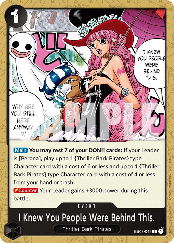I Knew You People Were Behind This. [Extra Booster: One Piece Heroines Edition] | Cards and Coasters CA