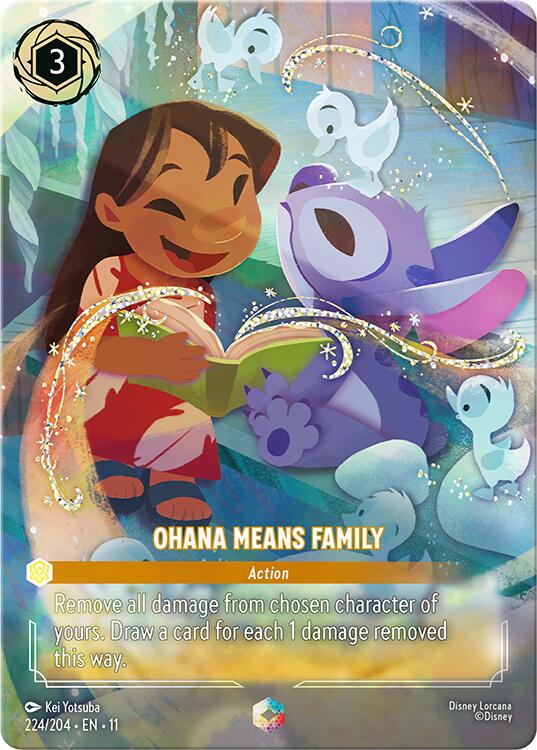 Ohana Means Family (Enchanted) (224/204) [Winterspell] | Cards and Coasters CA