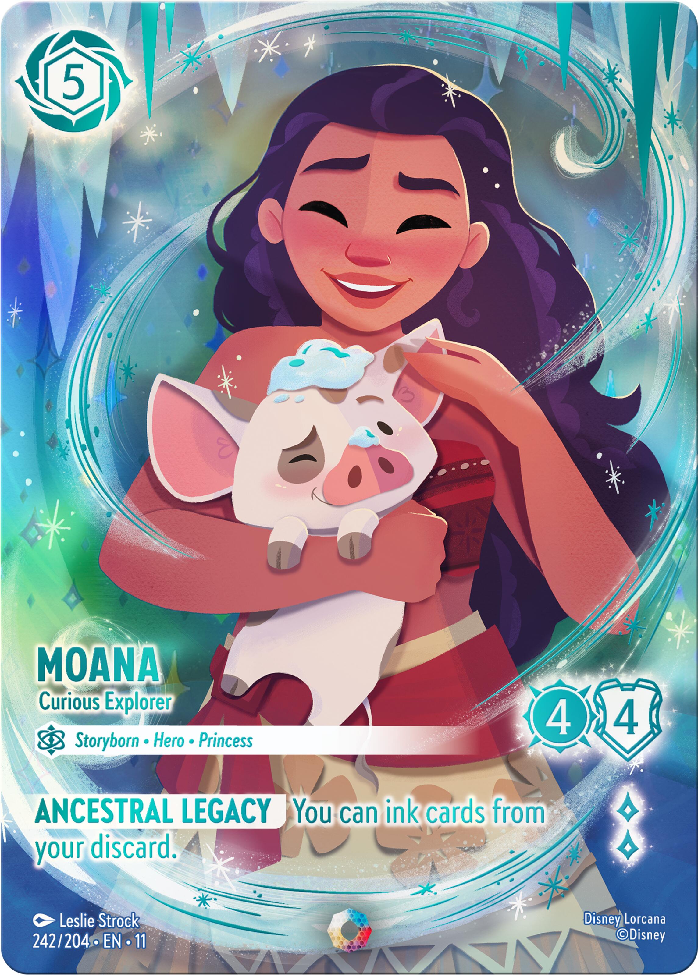 Moana - Curious Explorer (Iconic) (242/204) [Winterspell] | Cards and Coasters CA