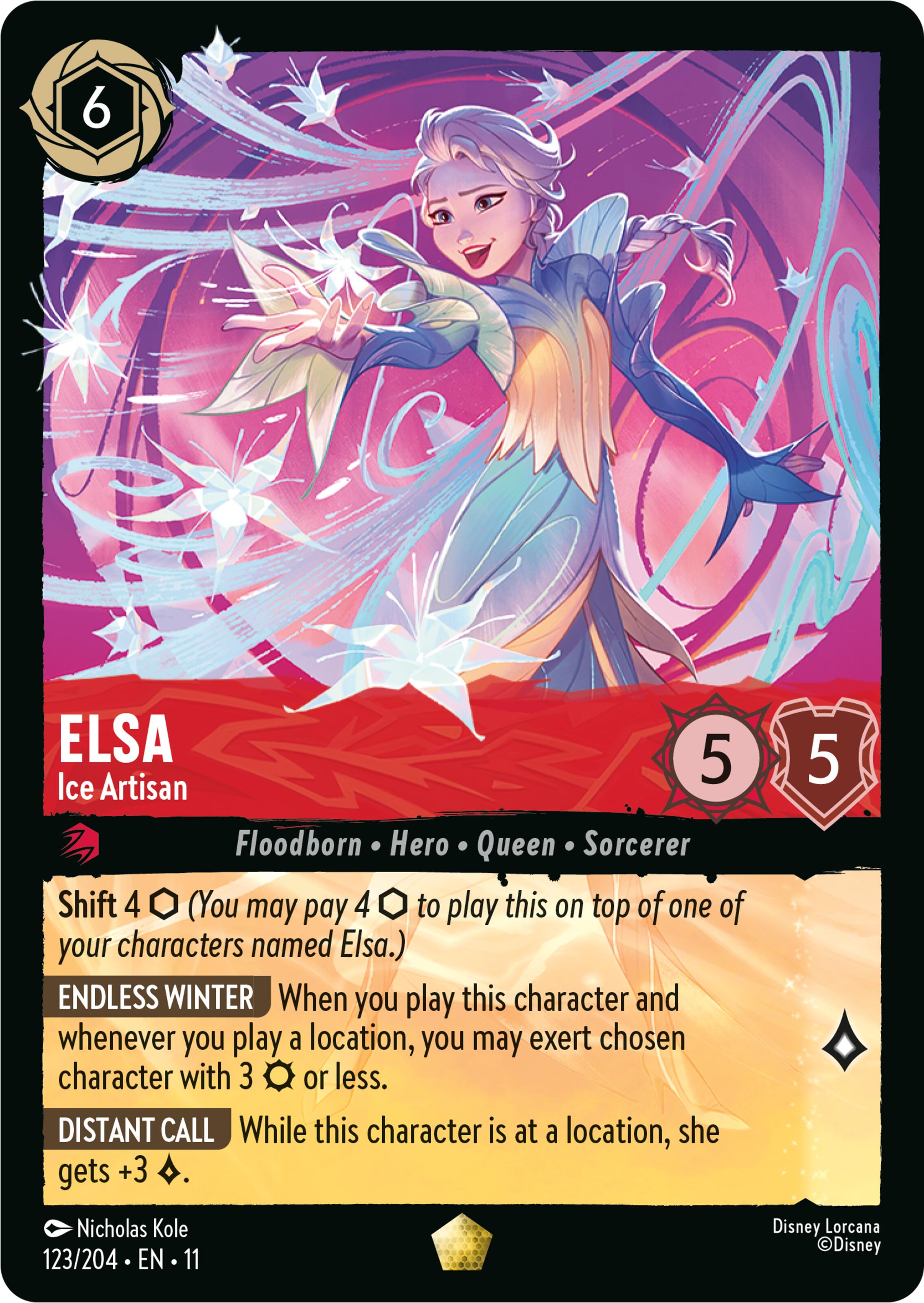 Elsa - Ice Artisan (123/204) [Winterspell] | Cards and Coasters CA