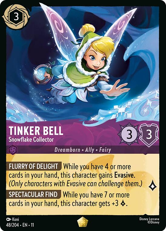Tinker Bell - Snowflake Collector (48/204) [Winterspell] | Cards and Coasters CA