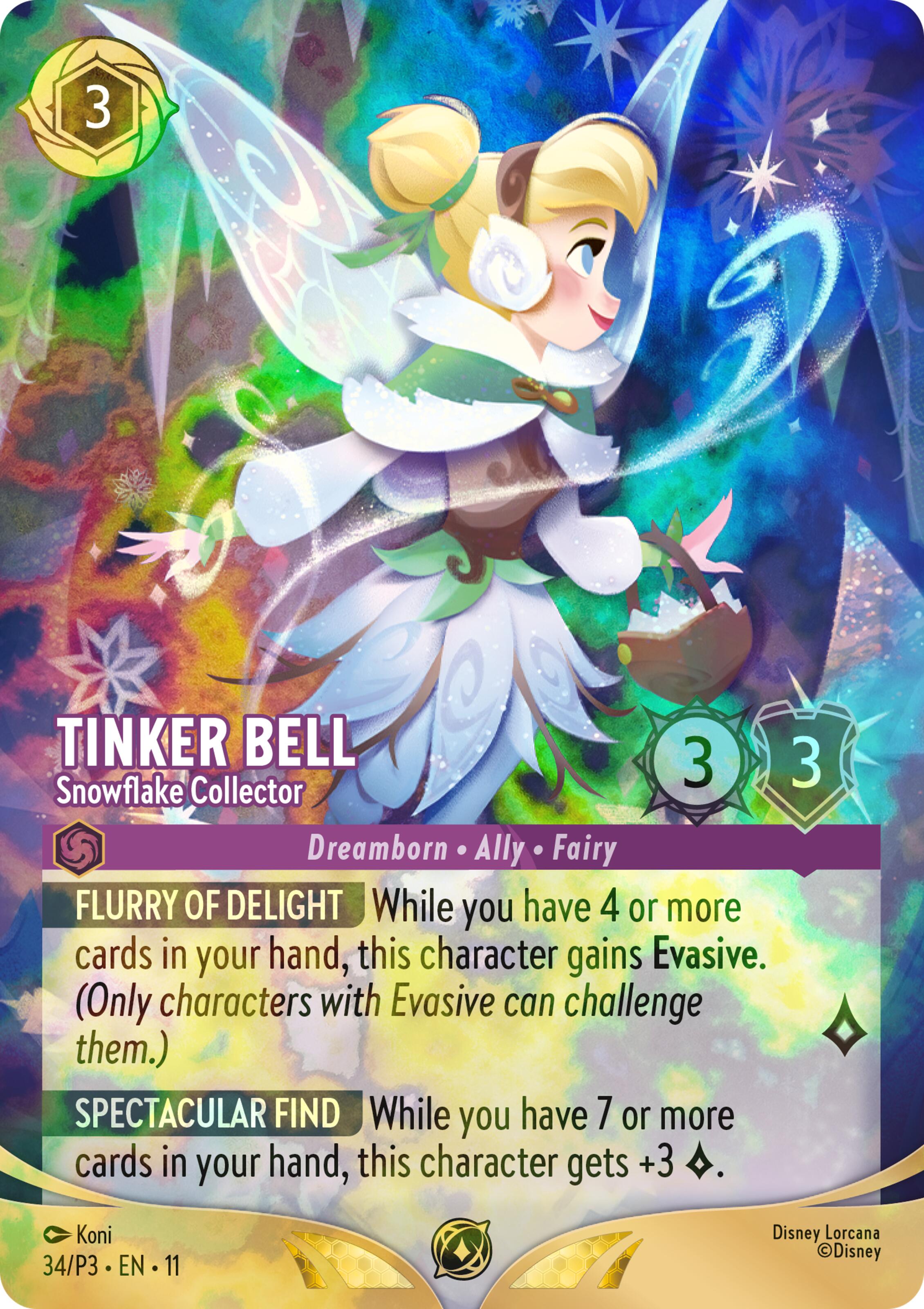 Tinker Bell - Snowflake Collector (Store Championship) (34) [Promo Cards] | Cards and Coasters CA