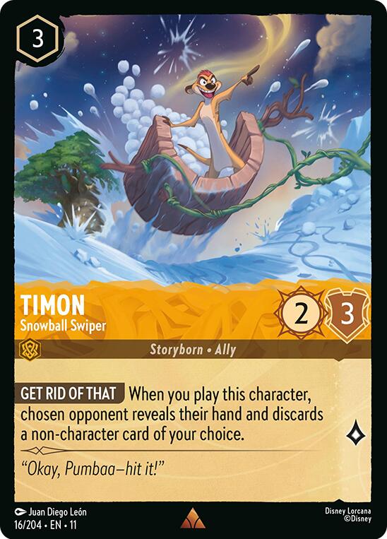 Timon - Snowball Swiper (16/204) [Winterspell] | Cards and Coasters CA