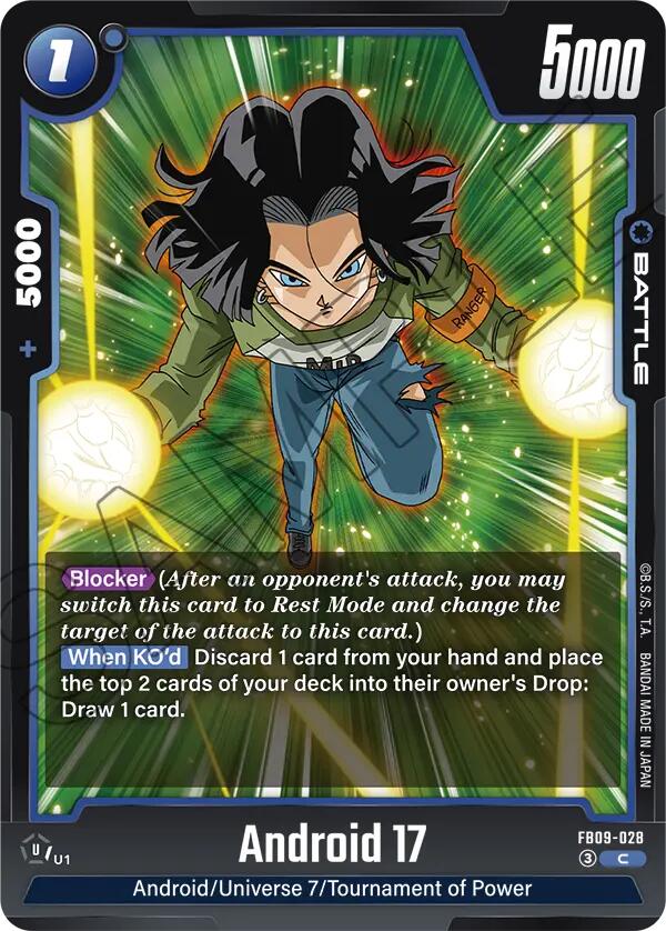 Android 17 (FB09-028) [Dual Evolution] | Cards and Coasters CA