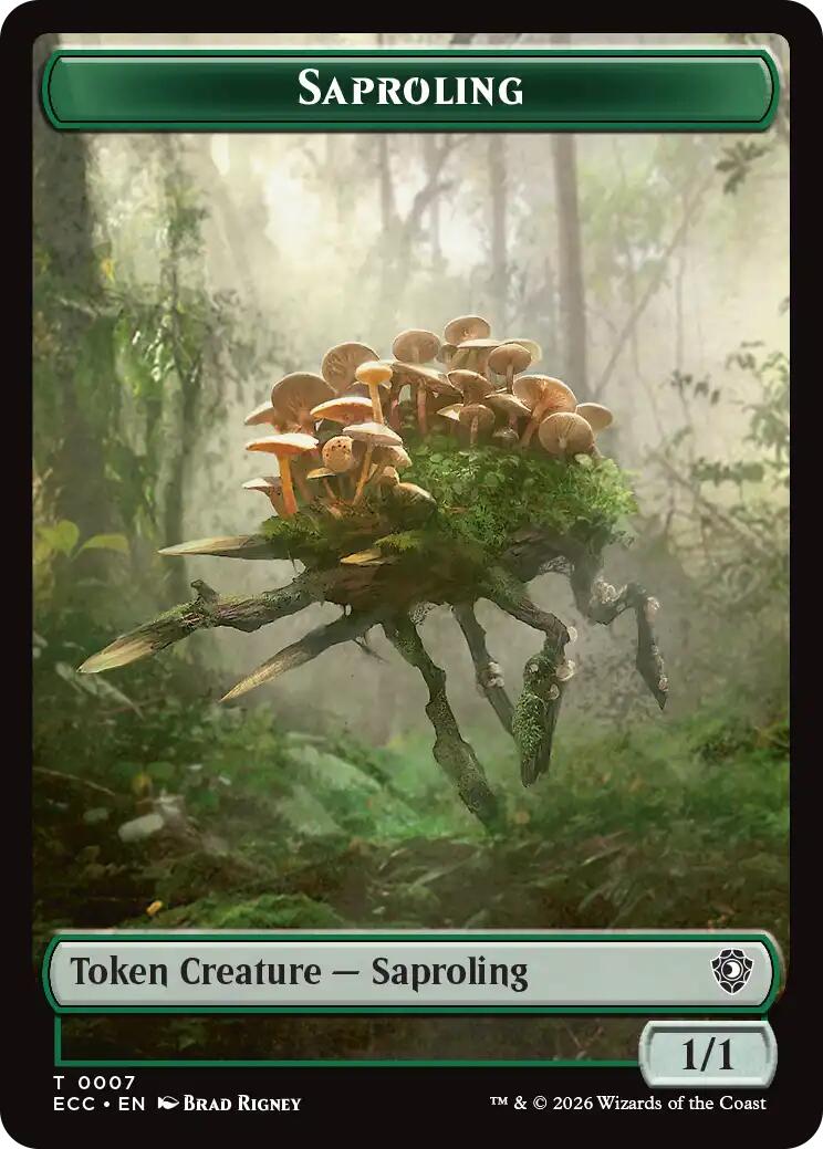 Saproling // Scarecrow Double-Sided Token [Lorwyn Eclipsed Tokens] | Cards and Coasters CA