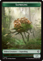 Saproling // Scarecrow Double-Sided Token [Lorwyn Eclipsed Tokens] | Cards and Coasters CA
