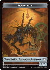 Scarecrow // Treasure Double-Sided Token [Lorwyn Eclipsed Tokens] | Cards and Coasters CA
