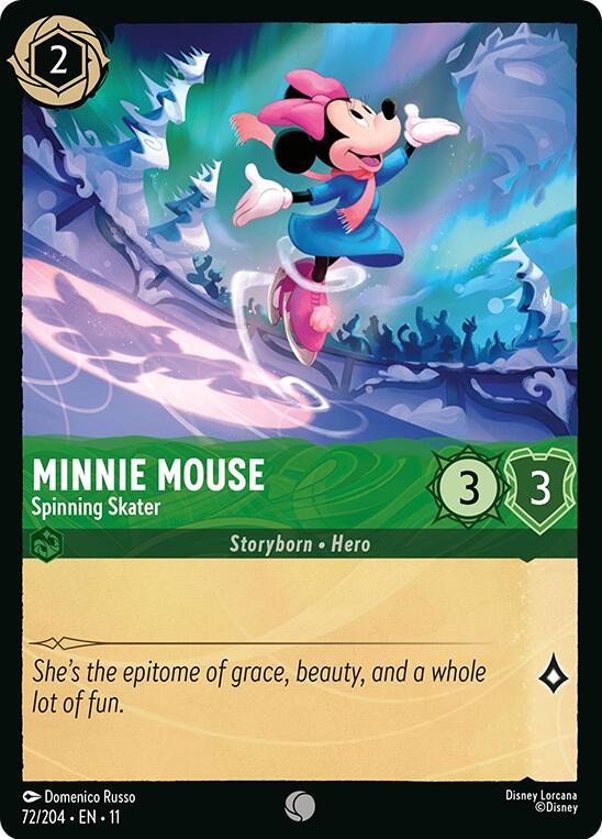 Minnie Mouse - Spinning Skater (72/204) [Winterspell] | Cards and Coasters CA