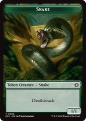 Snake // Scarecrow Double-Sided Token [Lorwyn Eclipsed Tokens] | Cards and Coasters CA