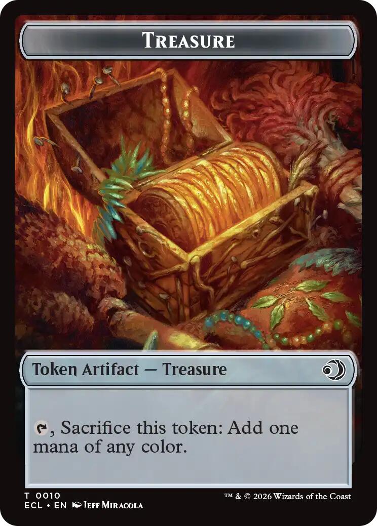 Treasure // Shapeshifter Double-Sided Token [Lorwyn Eclipsed Tokens] | Cards and Coasters CA