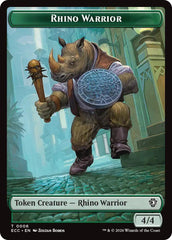 Rhino Warrior // Elemental (0010) Double-Sided Token [Lorwyn Eclipsed Tokens] | Cards and Coasters CA