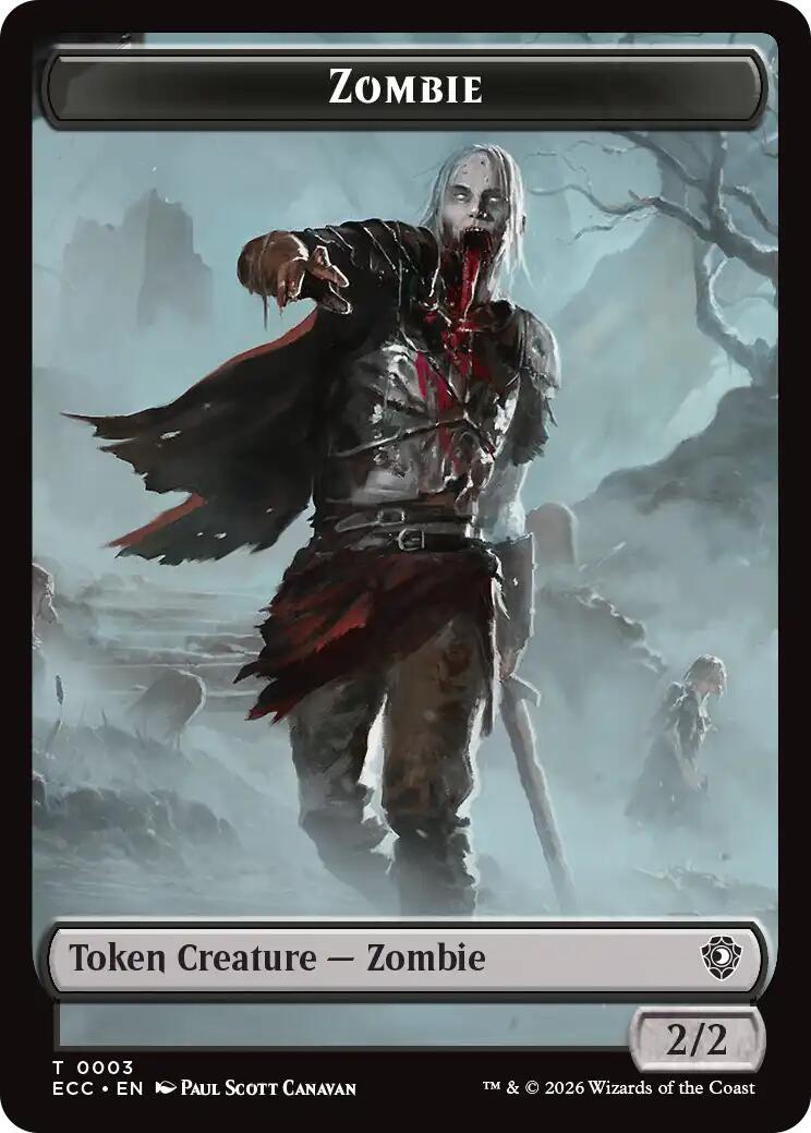 Zombie // Snake Double-Sided Token [Lorwyn Eclipsed Tokens] | Cards and Coasters CA