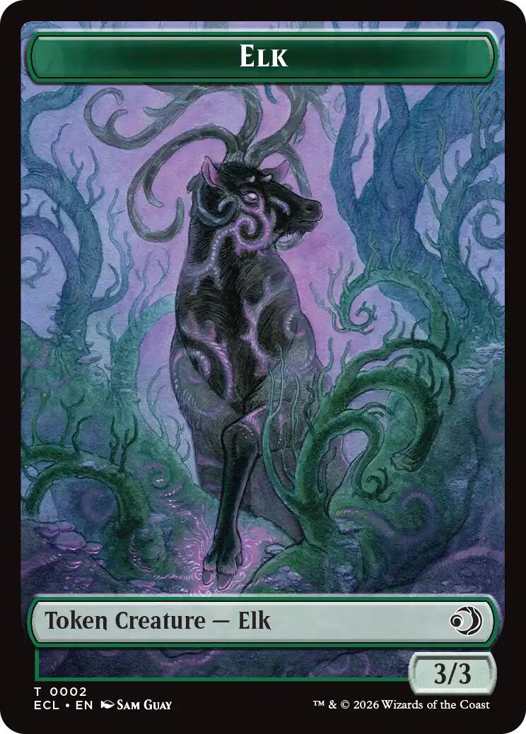 Elk // Mutavault Double-Sided Token [Lorwyn Eclipsed Tokens] | Cards and Coasters CA