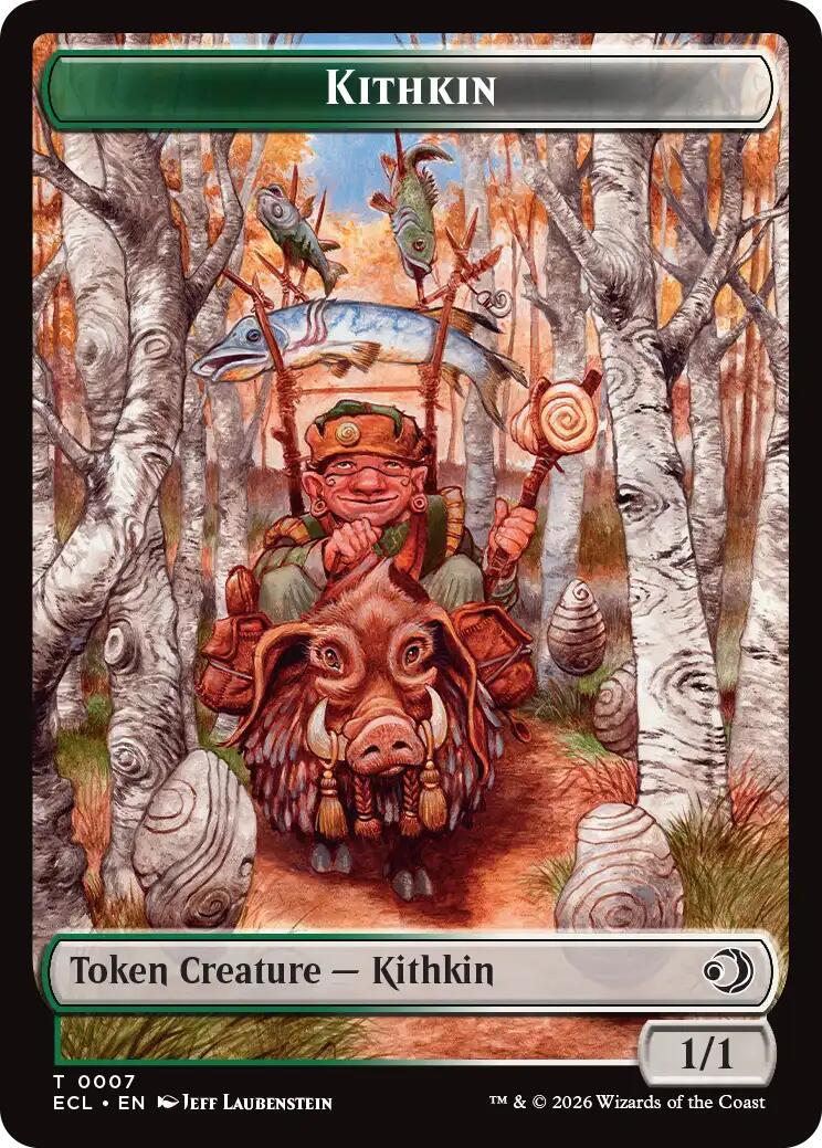 Kithkin // Treasure Double-Sided Token [Lorwyn Eclipsed Tokens] | Cards and Coasters CA