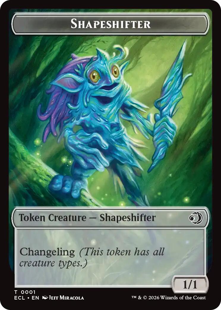 Shapeshifter // Merfolk Double-Sided Token [Lorwyn Eclipsed Tokens] | Cards and Coasters CA