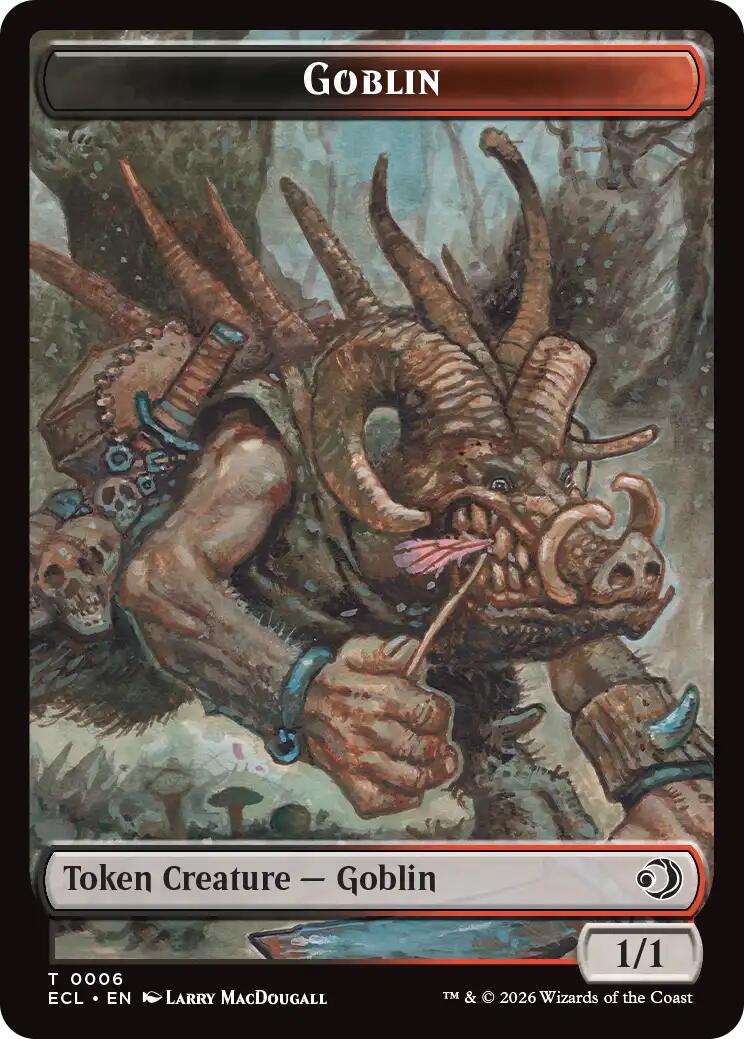 Faerie // Goblin Double-Sided Token [Lorwyn Eclipsed Tokens] | Cards and Coasters CA