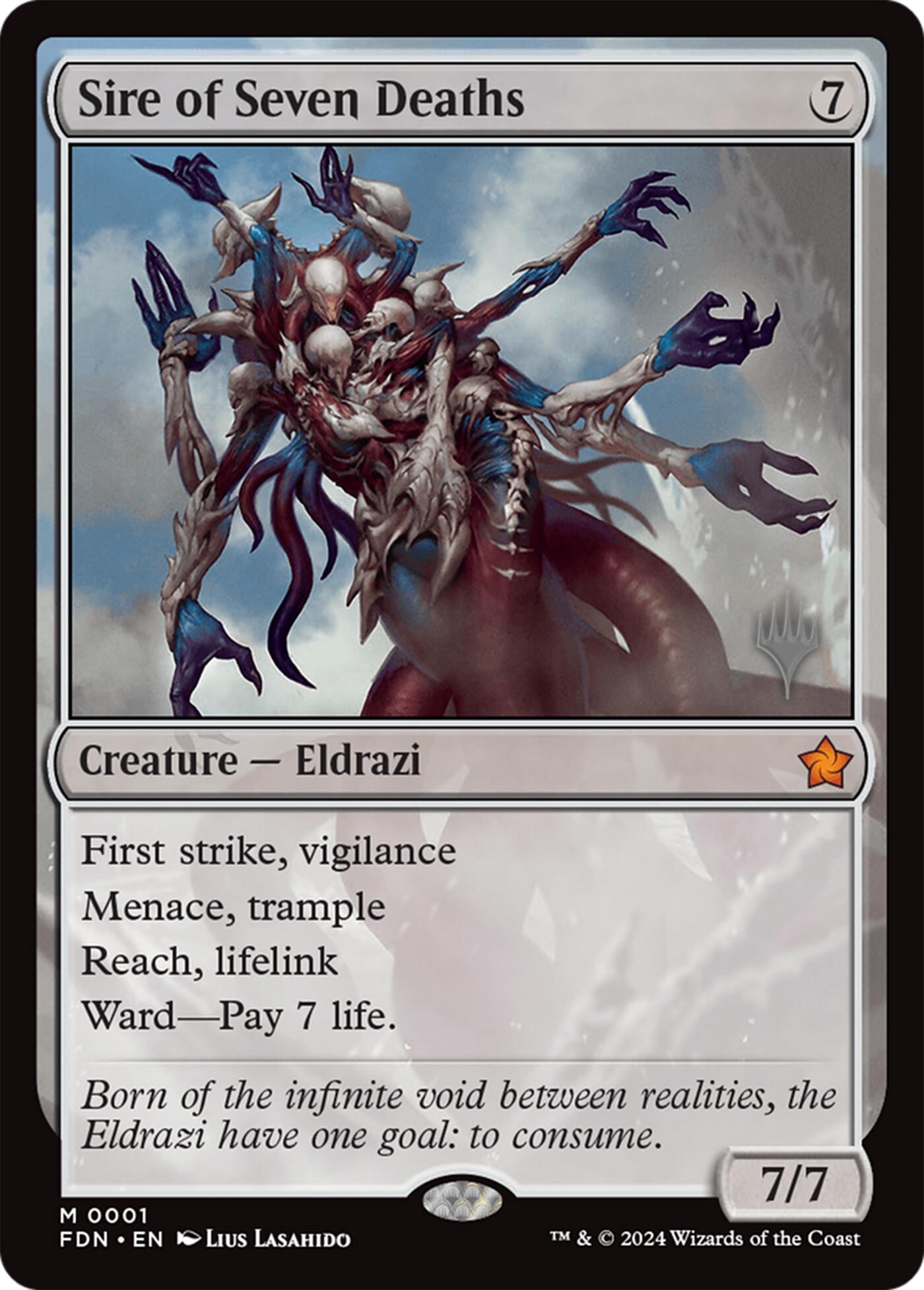 Sire of Seven Deaths [Lorwyn Eclipsed Promos] | Cards and Coasters CA