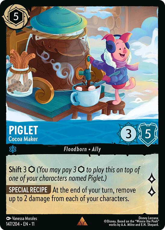 Piglet - Cocoa Maker (147/204) [Winterspell] | Cards and Coasters CA