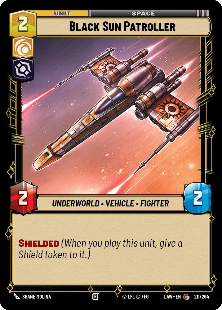 Black Sun Patroller (211/264) (211/264) [A Lawless Time] | Cards and Coasters CA
