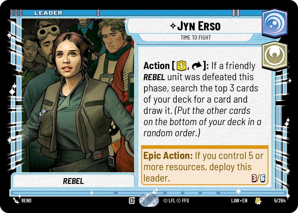Jyn Erso - Time to Fight (5/264) (5/264) [A Lawless Time] | Cards and Coasters CA