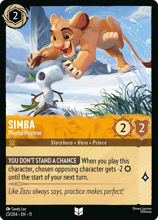 Simba - Playful Pouncer (23/204) [Winterspell] | Cards and Coasters CA