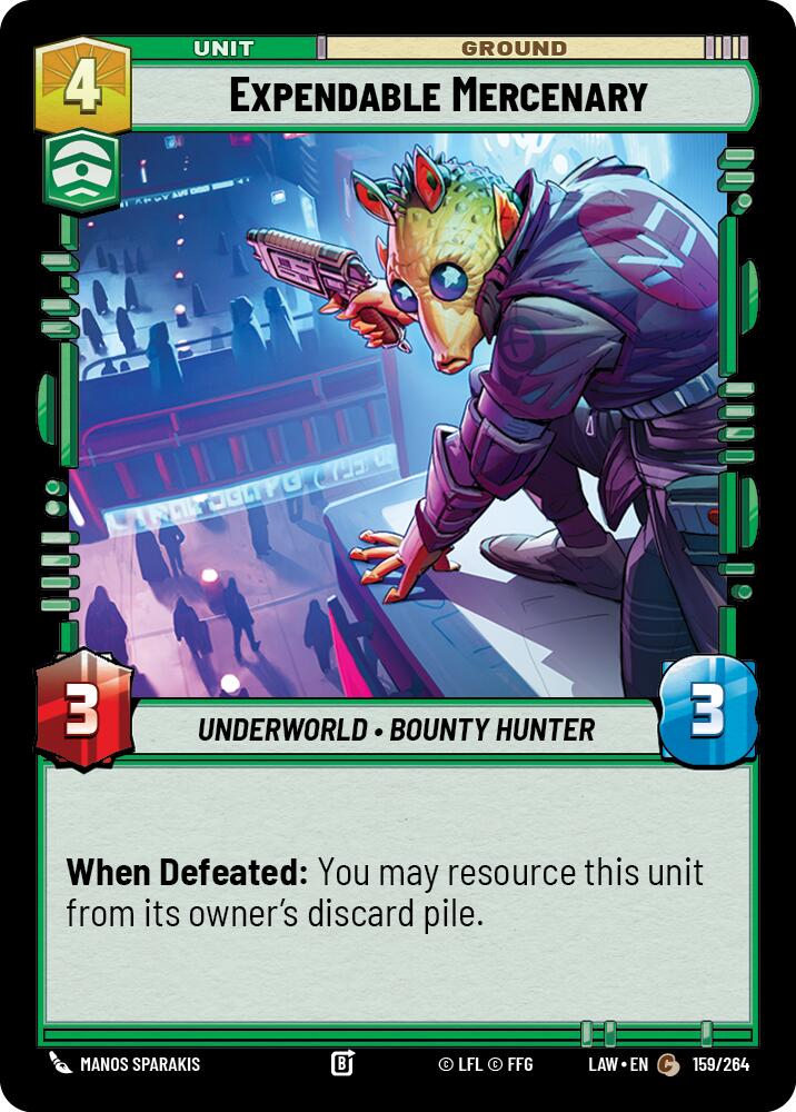 Expendable Mercenary (159/264) (159/264) [A Lawless Time] | Cards and Coasters CA