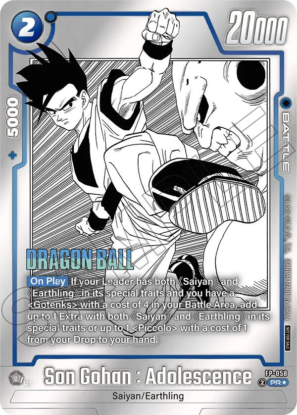 Son Gohan : Adolescence (FP-058) (Tournament Pack MANGA ver. SPECIAL) [Fusion World Tournament Cards] | Cards and Coasters CA