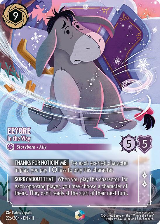 Eeyore - In the Way (Enchanted) (226/204) [Winterspell] | Cards and Coasters CA