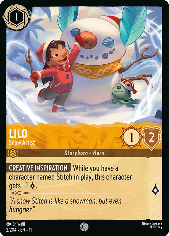 Lilo - Snow Artist (2/204) [Winterspell] | Cards and Coasters CA