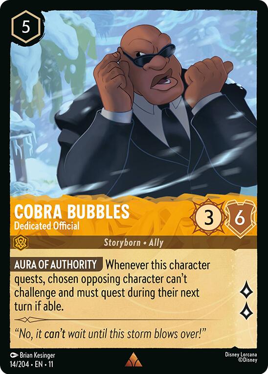 Cobra Bubbles - Dedicated Official (14/204) [Winterspell] | Cards and Coasters CA