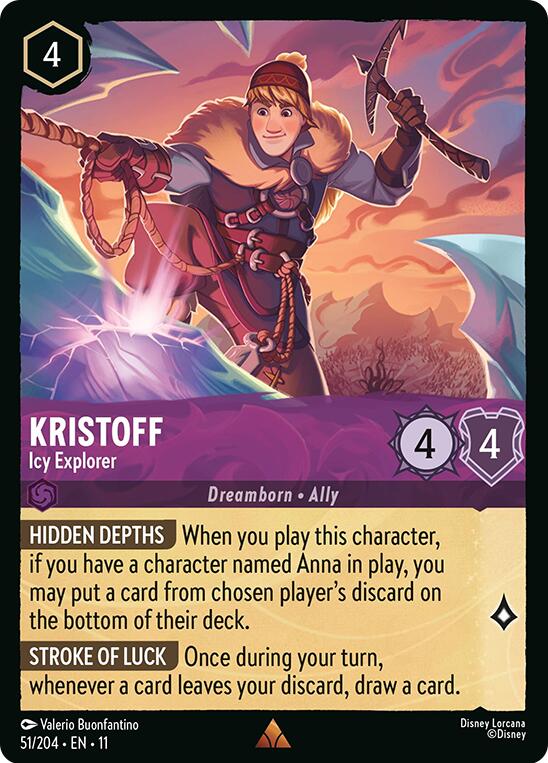 Kristoff - Icy Explorer (51/204) [Winterspell] | Cards and Coasters CA