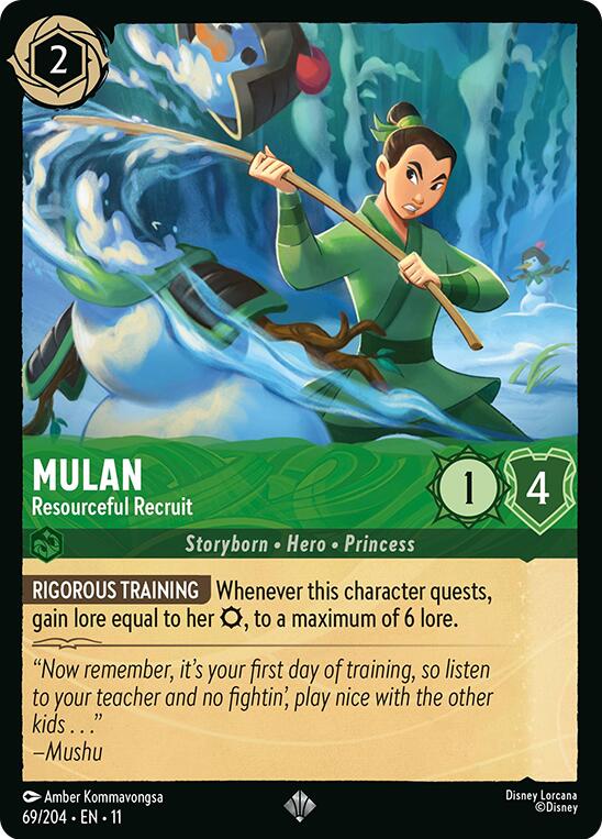 Mulan - Resourceful Recruit (69/204) [Winterspell] | Cards and Coasters CA