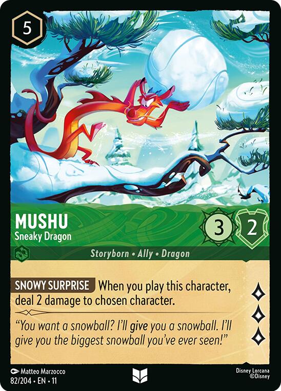 Mushu - Sneaky Dragon (82/204) [Winterspell] | Cards and Coasters CA