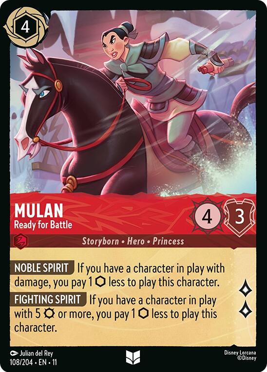 Mulan - Ready for Battle (108/204) [Winterspell] | Cards and Coasters CA