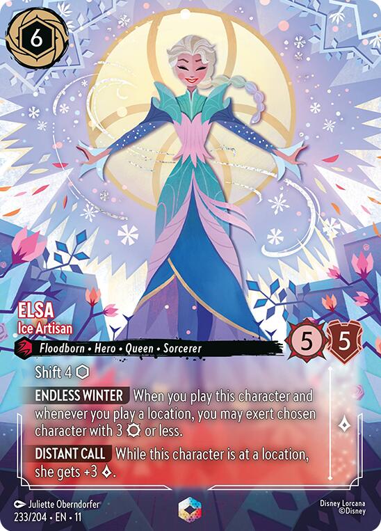 Elsa - Ice Artisan (Enchanted) (233/204) [Winterspell] | Cards and Coasters CA