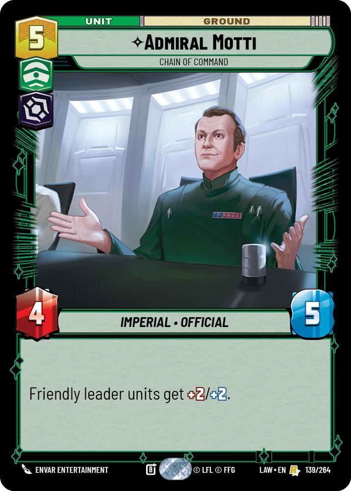 Admiral Motti - Chain of Command (139/264) (139/264) [A Lawless Time] | Cards and Coasters CA