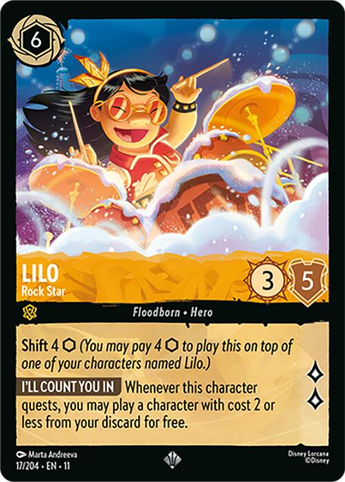 Lilo - Rock Star (17/204) [Winterspell] | Cards and Coasters CA
