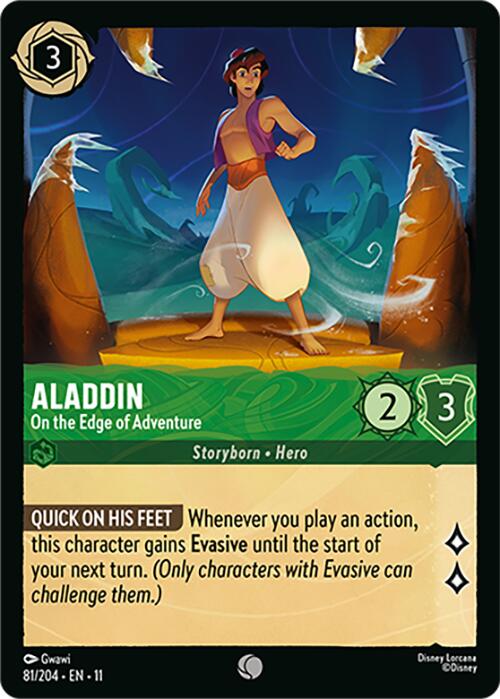 Aladdin - On the Edge of Adventure (81/204) [Winterspell] | Cards and Coasters CA