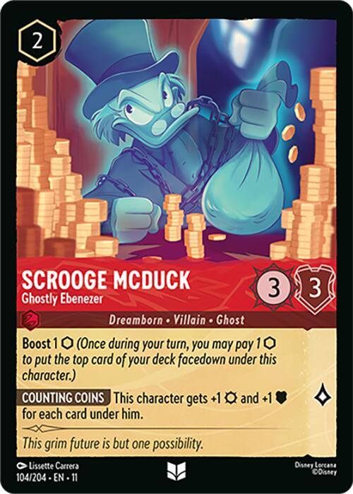 Scrooge McDuck - Ghostly Ebenezer (104/204) [Winterspell] | Cards and Coasters CA
