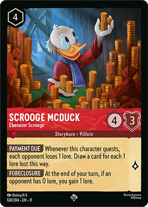 Scrooge McDuck - Ebenezer Scrooge (124/204) [Winterspell] | Cards and Coasters CA