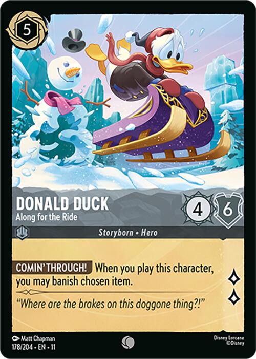 Donald Duck - Along for the Ride (178/204) [Winterspell] | Cards and Coasters CA