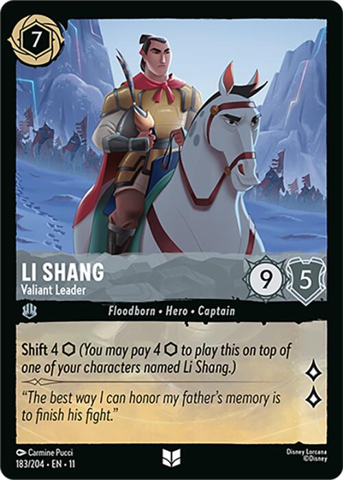 Li Shang - Valiant Leader (183/204) [Winterspell] | Cards and Coasters CA