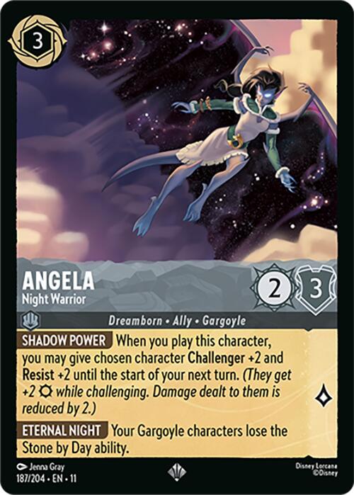 Angela - Night Warrior (187/204) [Winterspell] | Cards and Coasters CA