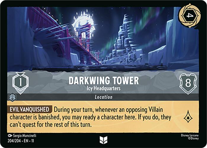 Darkwing Tower - Icy Headquarters (204/204) [Winterspell] | Cards and Coasters CA